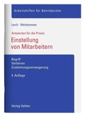 Cover: Einstellung von Mitarbeitern - Vahlen