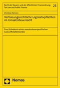 Cover: Verfassungsrechtliche Legislativpflichten im Umsatzsteuerrecht - Nomos