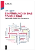 Cover: Einf&uuml;hrung in das Consulting - De Gruyter
