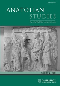 Bild: Anatolian Studies - Cambridge University Press