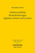 Abbildung von: Urheberrechtliche Herausforderungen digitalen Lehrens und Lernens - Mohr Siebeck