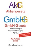 Abbildung von: Aktiengesetz, GmbH-Gesetz: AktG GmbHG - dtv