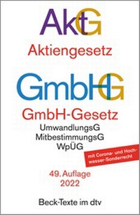 Abbildung von: Aktiengesetz, GmbH-Gesetz: AktG GmbHG - dtv
