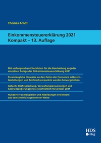 Bild vergrößern Bild: Einkommensteuererklärung 2021 Kompakt - HDS