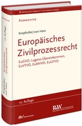 Cover: Europ&auml;isches Zivilprozessrecht - Fachmedien Recht und Wirtschaft