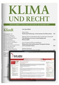 Abbildung von: KlimR - Klima und Recht - C.H.BECK