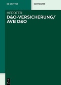 Cover: D&O-Versicherung/AVB D&O - De Gruyter