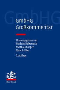 Abbildung von: GmbHG - Gesetz betreffend die Gesellschaften mit beschränkter Haftung - Gesamtwerk - Mohr Siebeck