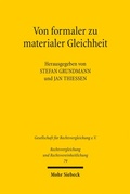 Bild: Von formaler zu materialer Gleichheit - Mohr Siebeck
