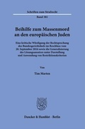 Bild: Beihilfe zum Massenmord an den europ&auml;ischen Juden - Duncker & Humblot