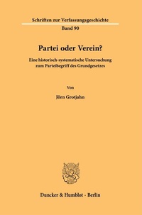 Abbildung von: Partei oder Verein? - Duncker & Humblot