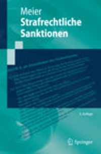 Enlarge image Cover: Strafrechtliche Sanktionen - Springer