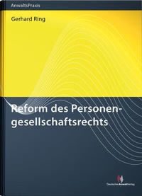Enlarge image Cover: Reform des Personengesellschaftsrechts - Deutscher Anwaltverlag