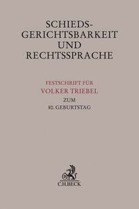 Abbildung von: Schiedsgerichtsbarkeit und Rechtssprache - C.H.BECK