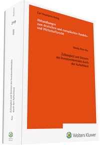 Abbildung von: Zulässigkeit und Grenzen des Investorenkontakts durch den Aufsichtsrat - Carl Heymanns Verlag