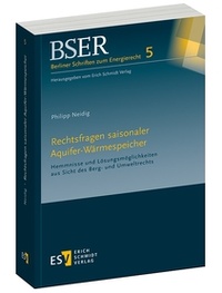Abbildung von: Rechtsfragen saisonaler Aquifer-Wärmespeicher - Erich Schmidt Verlag