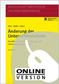 Cover: &Auml;nderung der Unternehmensform - NWB