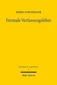 Abbildung von: Formale Verfassungslehre - Mohr Siebeck