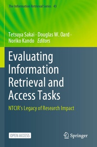 Enlarge image Cover: Evaluating Information Retrieval and Access Tasks - Springer