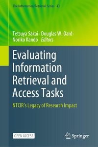 Enlarge image Cover: Evaluating Information Retrieval and Access Tasks - Springer