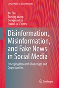 Cover: Disinformation, Misinformation, and Fake News in Social Media - Springer