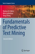 Cover: Fundamentals of Predictive Text Mining - Springer