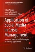 Cover: Application of Social Media in Crisis Management - Springer