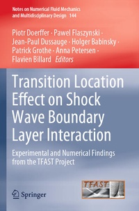 Enlarge image Cover: Transition Location Effect on Shock Wave Boundary Layer Interaction - Springer