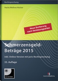 Bild vergrößern Bild: Schmerzensgeld-Beträge 2015 - Deutscher Anwaltverlag