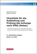 Cover: Checkliste 16 f&uuml;r die Aufstellung und Pr&uuml;fung des Anhangs nach IFRS (Notes) - IDW