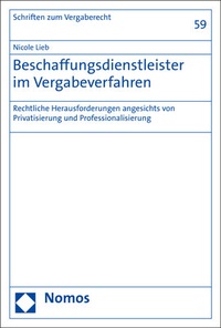 Abbildung von: Beschaffungsdienstleister im Vergabeverfahren - Nomos