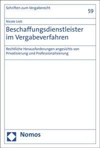 Abbildung von: Beschaffungsdienstleister im Vergabeverfahren - Nomos