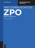 Cover: Zivilprozessordnung und Nebengesetze: ZPO - Band 14 - De Gruyter