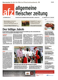 Abbildung von: afz allgemeine fleischer zeitung - Deutscher Fachverlag