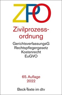 Abbildung von: Zivilprozessordnung: ZPO - dtv