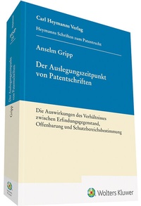 Abbildung von: Auslegungszeitpunkt von Patentschriften - Carl Heymanns Verlag