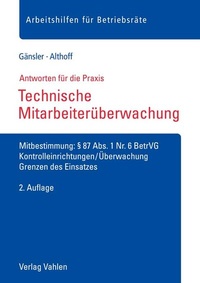 Abbildung von: Technische Mitarbeiterüberwachung - Vahlen