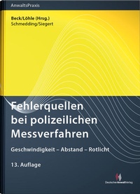 Enlarge image Cover: Fehlerquellen bei polizeilichen Messverfahren - Deutscher Anwaltverlag