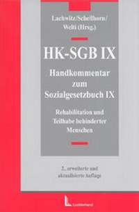 Abbildung von: Handkommentar zum Sozialgesetzbuch IX - (HK-SGB IX) - Luchterhand