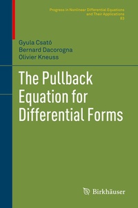 Abbildung von: The Pullback Equation for Differential Forms - Birkhauser Boston Inc