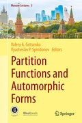 Cover: Partition Functions and Automorphic Forms - Springer