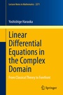 Cover: Linear Differential Equations in the Complex Domain - Springer