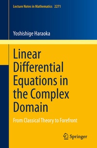 Enlarge image Cover: Linear Differential Equations in the Complex Domain - Springer