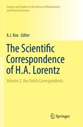Cover: The Scientific Correspondence of H.A. Lorentz - Springer
