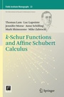 Cover: k-Schur Functions and Affine Schubert Calculus - Springer