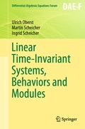 Cover: Linear Time-Invariant Systems, Behaviors and Modules - Springer