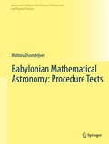 Cover: Babylonian Mathematical Astronomy: Procedure Texts - Springer