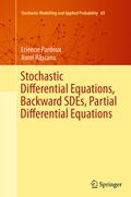 Cover: Stochastic Differential Equations, Backward SDEs, Partial Differential Equations - Springer