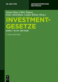 Abbildung von: Investmentgesetze - Band 3 - De Gruyter