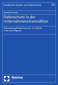Abbildung von: Datenschutz in der Unternehmenstransaktion - Nomos